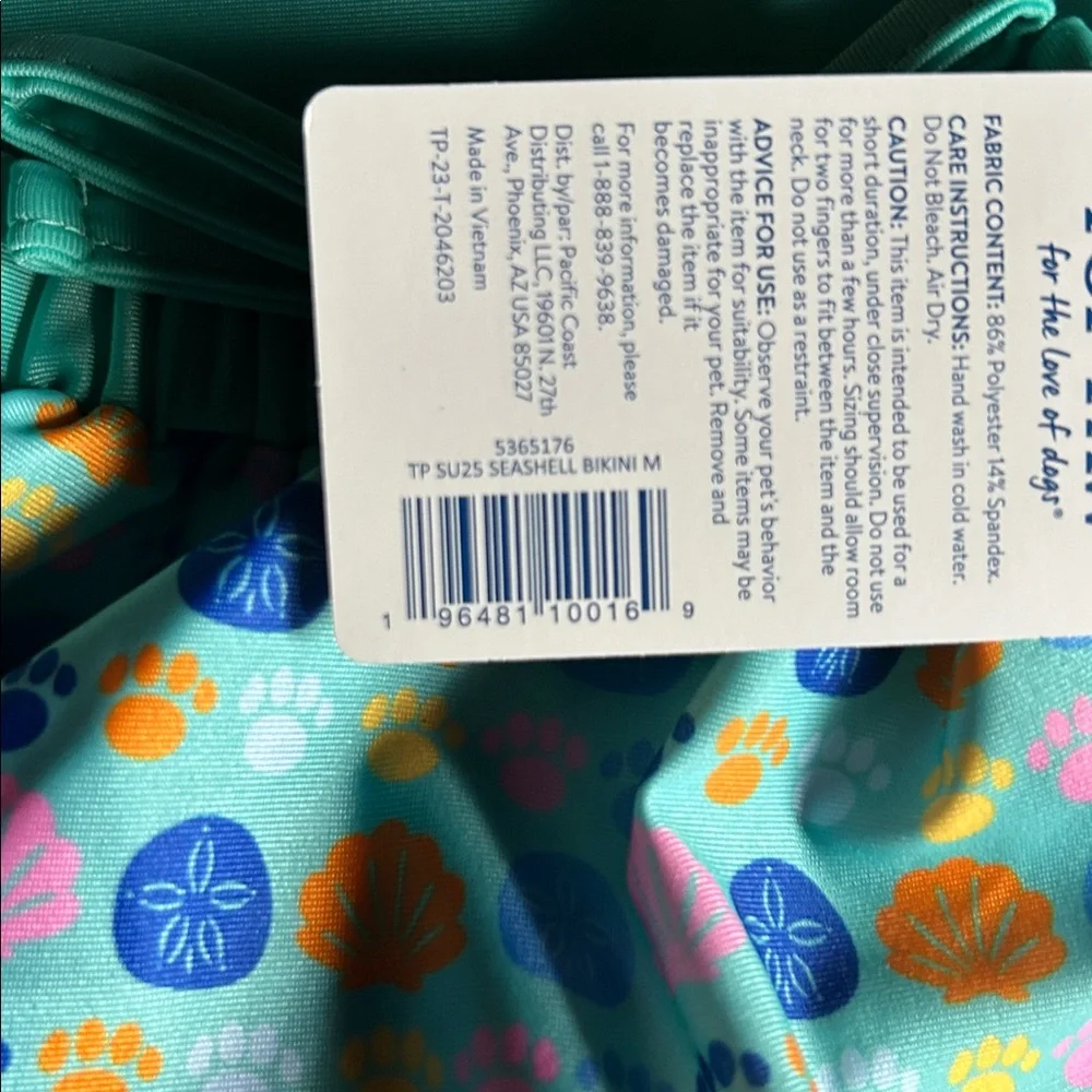 New Top Paw Dog Shell Bikini M